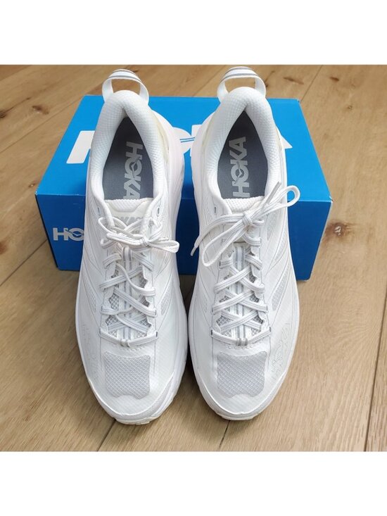 Hoka Mens 11.5 /Wmns 12.5 Mafate Speed 2 Running Trail Shoes Lunar White 1126851 main image 4